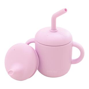 little rei宝宝婴儿训练吸管杯水杯儿童喝水硅胶防溢手柄鸭嘴杯