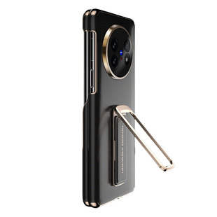 vivoxfold5手机壳新款真皮中轴保护折叠屏全包防摔腕带支架高级保护壳xfold5边框保护套vivo磁吸回弹高端外壳