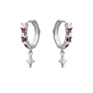 小众925纯银耳环养耳洞耳扣美拉德星星吊坠甜酷高级感镶钻耳饰