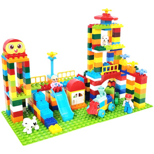 儿童积木益智拼装大颗粒3到4岁滑道5宝宝DIY乐拼图玩具高男孩女孩