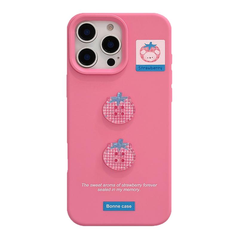 新款ins立体番茄纽扣适用iPhone17promax苹果15promax手机壳硅胶14pm软套13防摔12/12pro少女11创意16pro个性