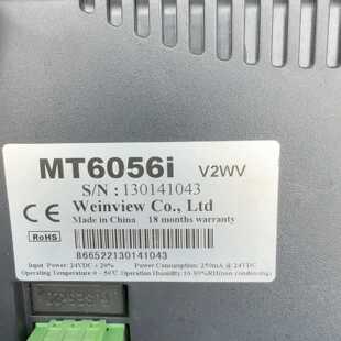 溢价-威纶通MT6056i V2WV触摸屏，件，成色还可以，有