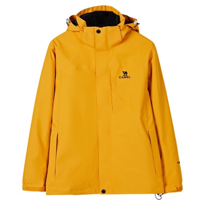 骆驼户外谷子黄色冲锋衣