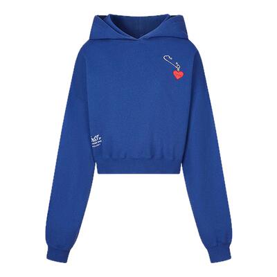 MOUSSY 春季新品联名款休闲风短款刺绣连帽卫衣028ISQ90-1131