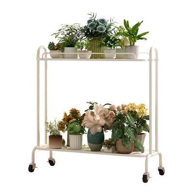 速立普奶油风铁艺花架阳台置物架