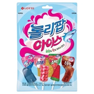 韩国进口乐天lotte可乐西瓜味冰激凌棒棒糖儿童糖果休闲零食零嘴