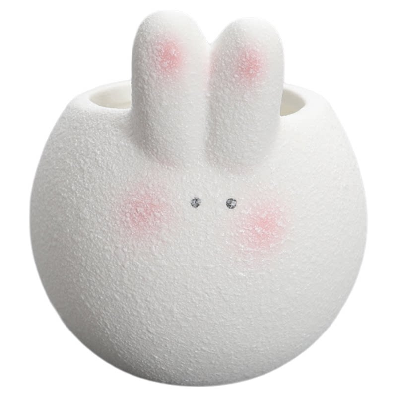雪花釉可爱小兔子造型卡通花盆多花盆
