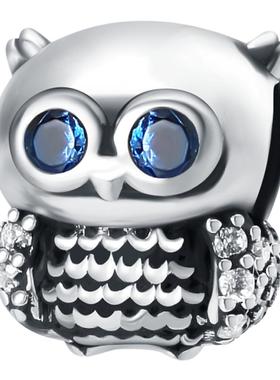 动物与海洋世界系列串珠BEADS潘家风格珠子S925纯银蜂鸟吊坠DIY