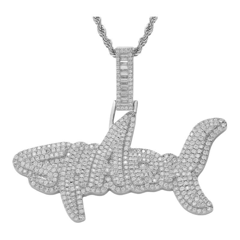 ICEBLINGSHARK英文字母鲨鱼吊坠