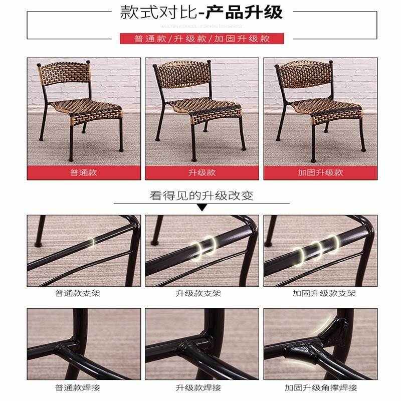 藤编椅子编织藤椅靠背凳子家用餐椅矮凳小藤椅单人宝宝凳子靠背椅