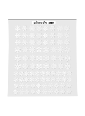 圣诞雪花转印纸秋冬新款白色