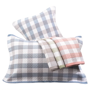 枕巾纱布棉一对装枕头垫巾2025新款夏季男生纱布52×78cm绑带款