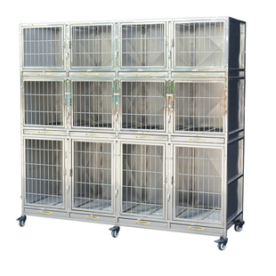 大牛不锈钢狗笼宠物店寄养笼专用狗笼多层展示笼隔离寄存笼狗笼子