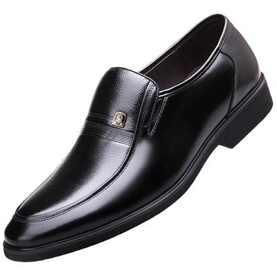 商务正装皮鞋男真皮休闲内增高鞋