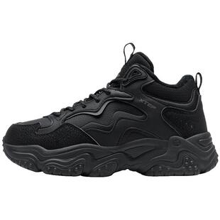 特步火山棉鞋女鞋冬季加绒保暖厚底大棉休闲鞋户外运动鞋男老爹鞋