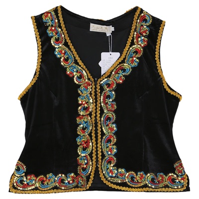 新疆舞蹈马甲女式短款维族舞服