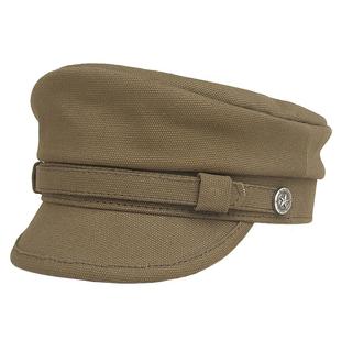 俄式春夏秋季男女中青年休闲平顶机车帽子 舞台表演帆布船长帽