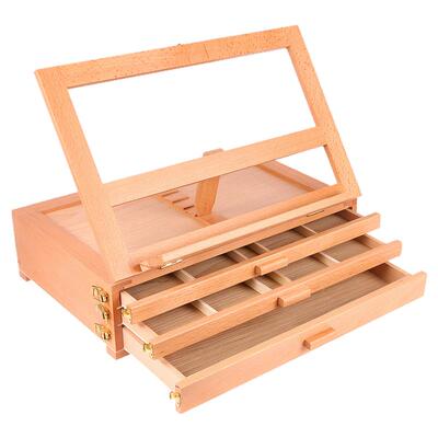 桌面画架台式手提画箱美术生专用