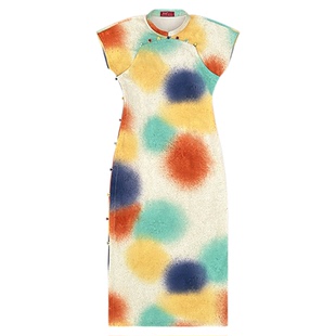 【桃花洞釉】桃花洞釉全开襟旗袍 泡泡皱感弹力面料 短袖/中袖版