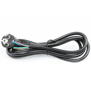 欧规标三芯插头电源线裸线尾VDE认证纯铜电脑主机显示器1米1.5米