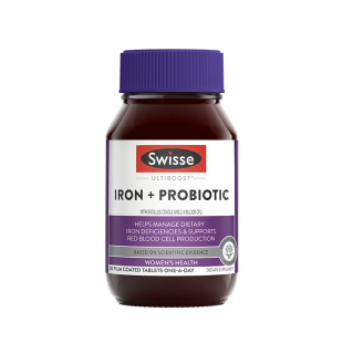 澳洲Swisse补铁片补铁补血贫血女性孕妇补铁剂哺乳期补气血益生菌