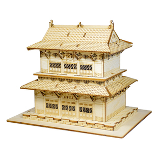 古建筑榫卯独乐寺观音阁实木制拼装模型研学教拼插益智校学生玩具