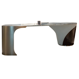 意式轻奢大理石电脑桌家用办公室总裁老板桌设计师高档新款经理桌