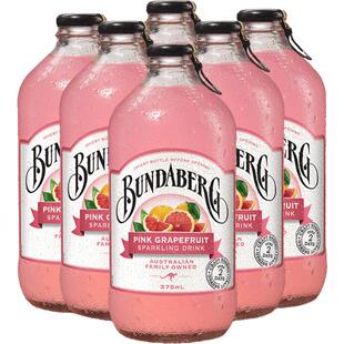 Bundaberg宾得宝葡萄柚味果汁气泡水375ml*6进口汽水夏日解暑饮料