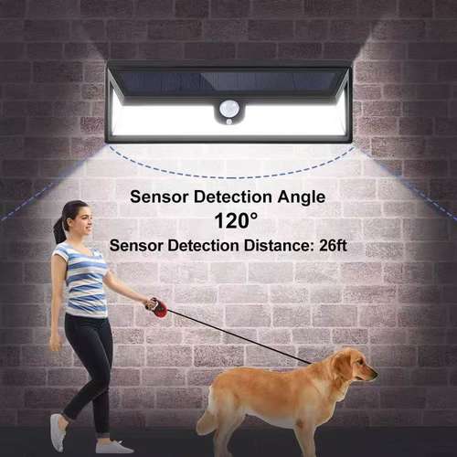 跨境爆款118LED人体感应壁灯长花园太阳能太阳能庭院灯灯户外照明