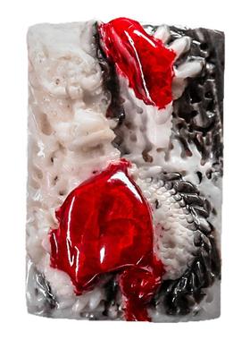 朱砂晶体手工雕刻龙牌吊坠