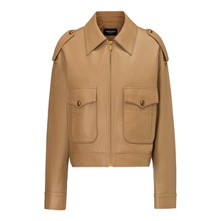 【绵羊皮】FF仿佛2025春新款真皮皮衣短款外套机车服