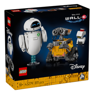 9月新品LEGO乐高迪士尼43279瓦力和伊娃机器人男孩拼装积木玩具
