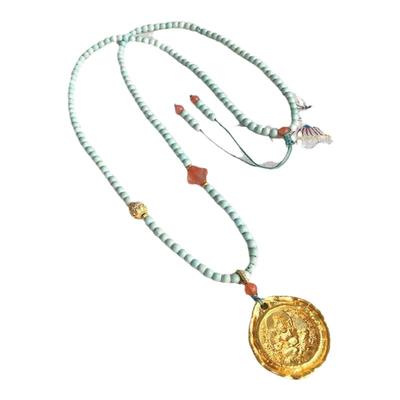 妖石传说绿松石挂脖链中国风元素