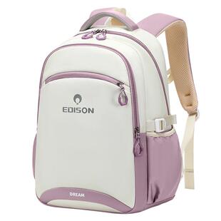 爱迪生书包初中女生大容量护脊减负高中生女2025新款中学生高颜值