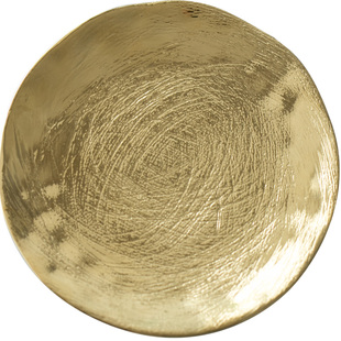 金色磨刻餐盘陶瓷水果盘北欧ins风格电镀金沙拉碗盘西餐餐具轻奢