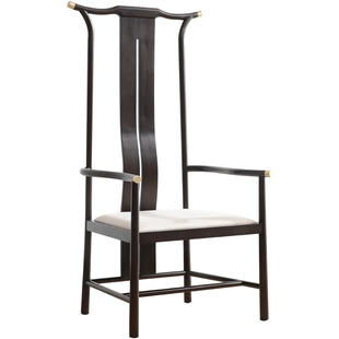 官帽椅实木新中式椅子四出头高背宋式美学茶室主人椅泡茶太师椅