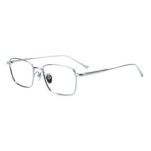 木川超轻纯钛眼镜框男商务复古方形可配度数高度近视镜片眼镜架女