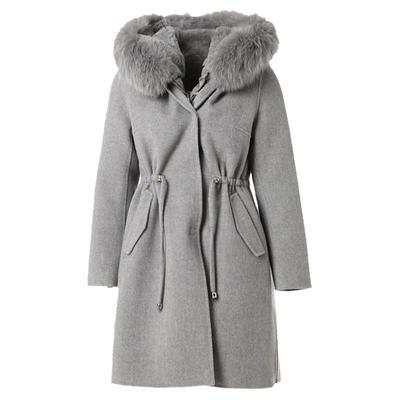 乔万尼可脱卸羽绒内胆毛呢外套