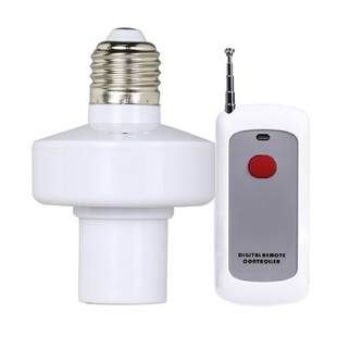 远距离遥控灯头220v穿墙智能无线遥控灯开关E27螺口大功率