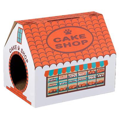 NITORI宜得利家居日式杂货铺猫房子猫抓板猫窝瓦楞纸小屋磨爪玩具