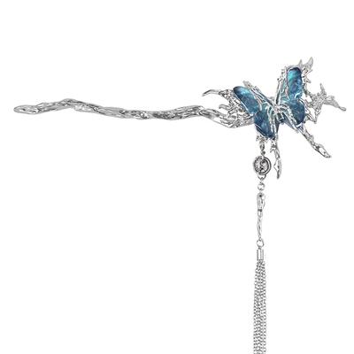 蝴蝶笼系列 可换蝶片 原创发簪流苏可拆高级感发饰