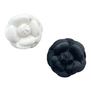 天鹅绒定型花胸针法式布艺小香风山茶花设计个性外套别针衣服配饰