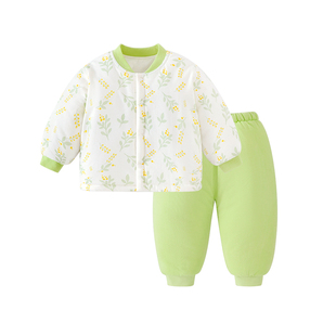 宝宝棉服套装冬装婴儿保暖加厚秋冬季男女童夹棉衣服儿童棉衣棉裤