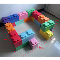 Children's large epp foam building blocks, indoor playground ball pool fences, kindergarten baby assembly toys thumbnail 4