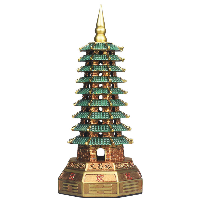 纯铜文昌塔摆件九层宝塔装饰品