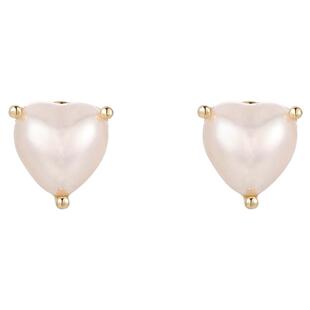 shes茜子莹润爱心形工艺珍珠耳环耳饰925银耳针简约设计感送女友