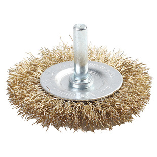 T型带柄钢丝刷杆平铜丝轮 木工抛光去毛刺除锈不锈钢丝打磨头6mm