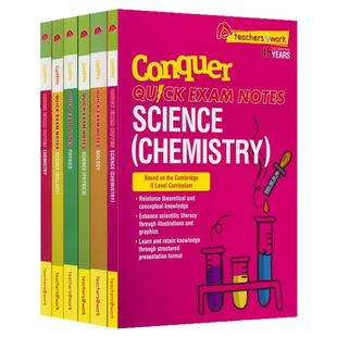 SAP 新加坡初中综合科目练习册 Conquer Quick Exam Notes  Biology Chemistry Physics Science 物理化学生物科学教辅 英文原版