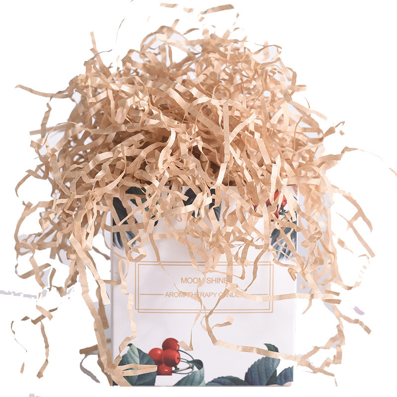 牛皮纸拉菲草礼盒装饰喜糖包装盒礼品盒礼物盒碎纸丝填充物铺垫草