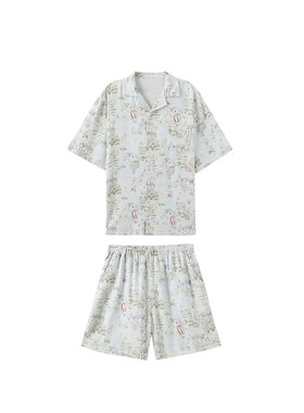 成人短袖家居服套装oakfamily